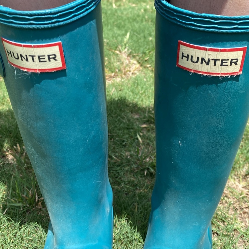 𝅺HUNTER Original Kid’s Tonal Contrast RainBoots Size 2B 3G - Picture 4 of 8